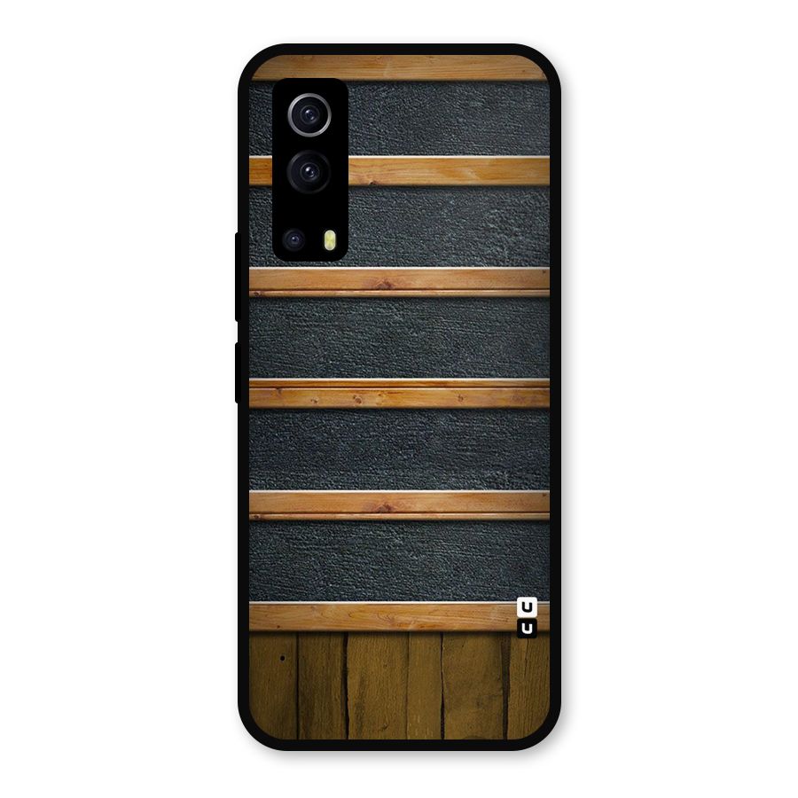 Wood Design Metal Back Case for iQOO Z3
