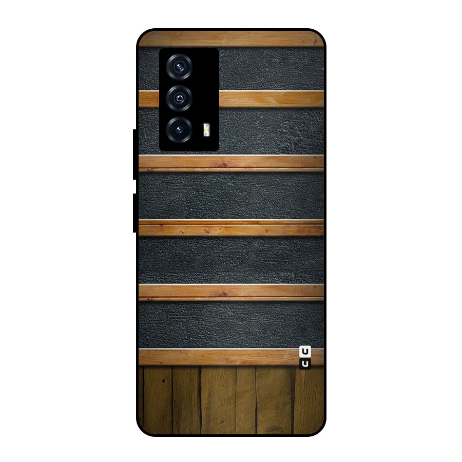 Wood Design Metal Back Case for iQOO Z5