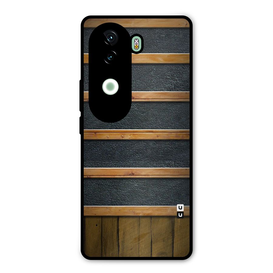 Wood Design Metal Back Case for iQOO Z9s