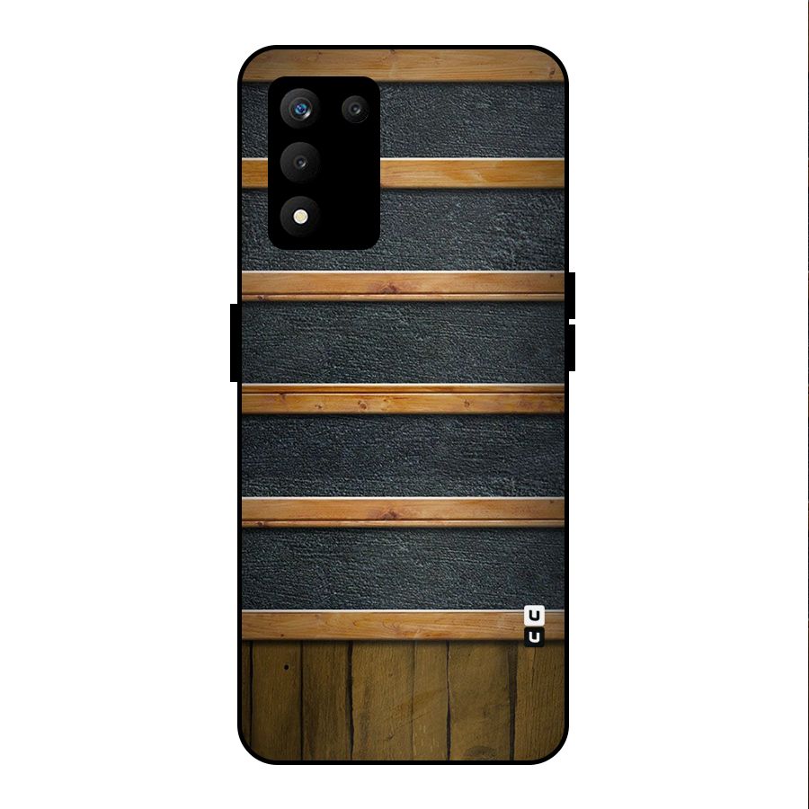 Wood Design Metal Back Case for realme 9 5G SE