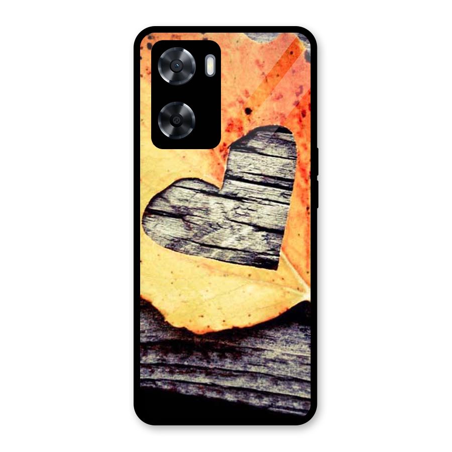 Wood Heart Leaf Glass Back Case for OnePlus Nord N20 SE