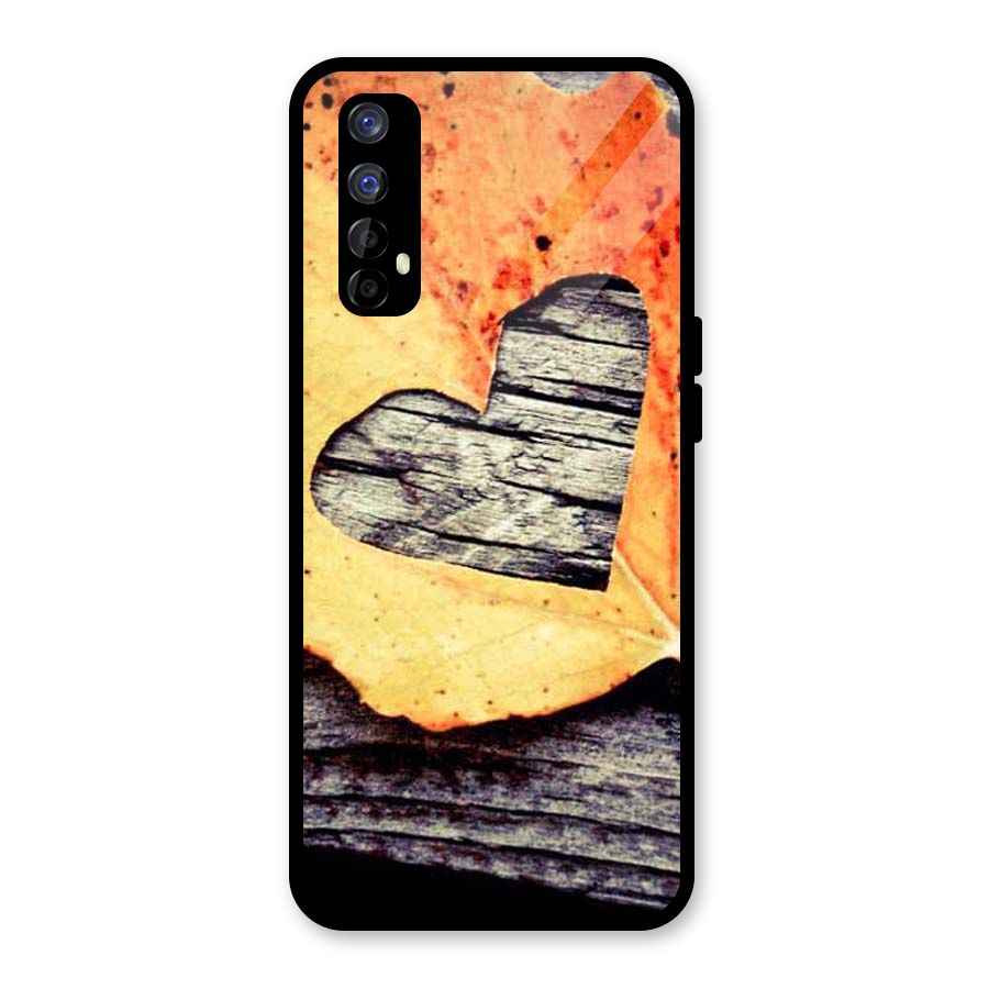 Wood Heart Leaf Glass Back Case for Realme Narzo 20 Pro