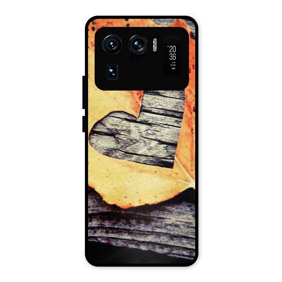 Wood Heart Leaf Metal Back Case for Mi 11 Ultra