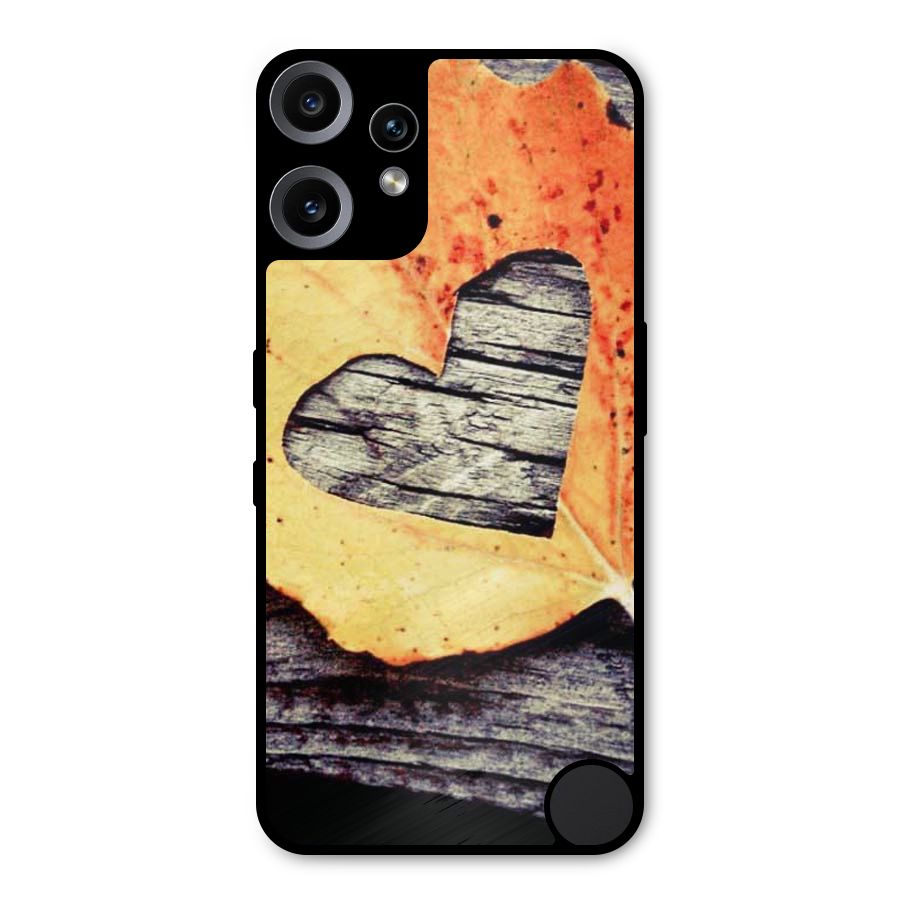 Wood Heart Leaf Metal Back Case for Nothing CMF Phone 2 Pro
