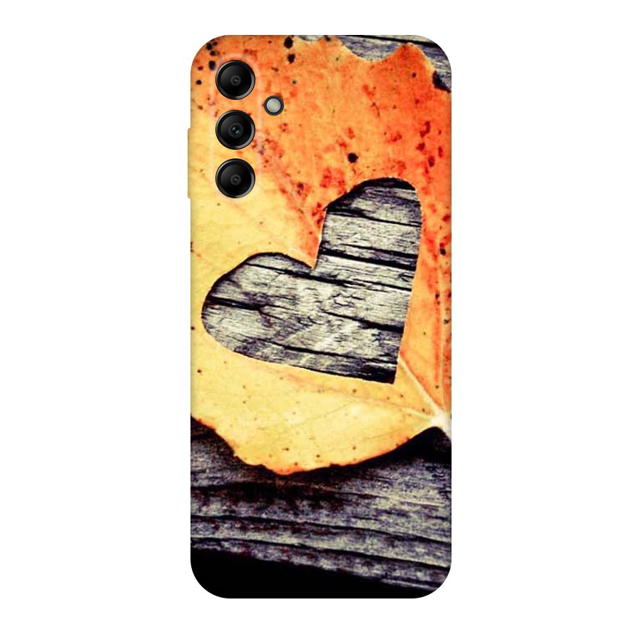 Wood Heart Leaf Original Polycarbonate Back Case for Galaxy A14 5G