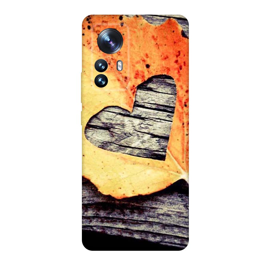Wood Heart Leaf Original Polycarbonate Back Case for Xiaomi 12 Pro