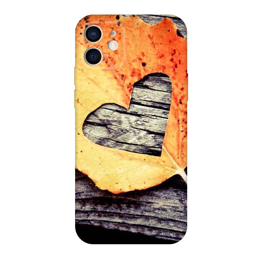 Wood Heart Leaf Original Polycarbonate Back Case for iPhone 12