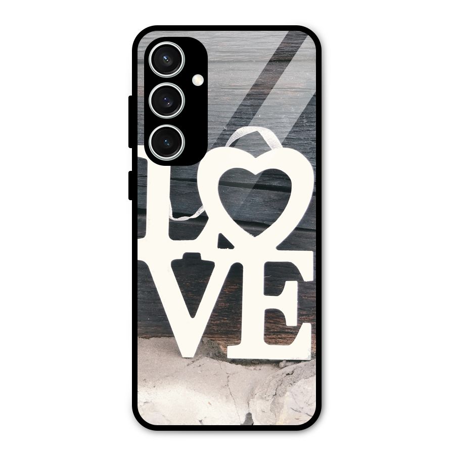 Wood Love Lock Glass Back Case for Galaxy S23 FE