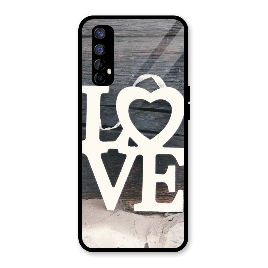 Wood Love Lock Glass Back Case for Realme 7