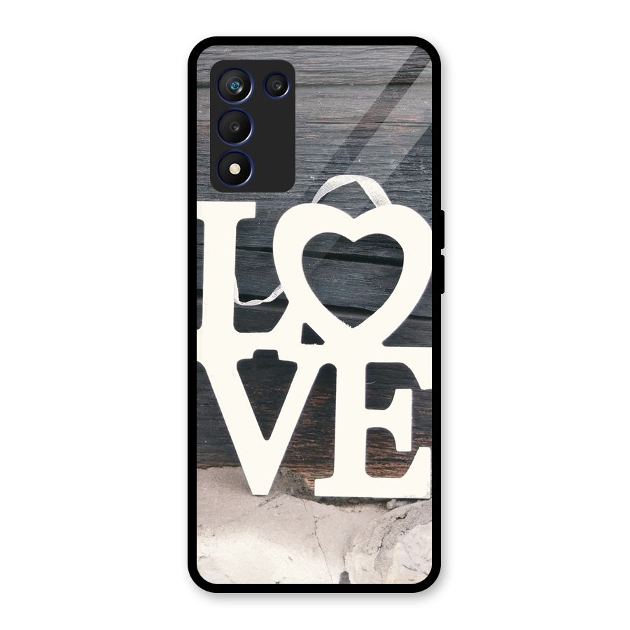 Wood Love Lock Glass Back Case for Realme 9 5G Speed