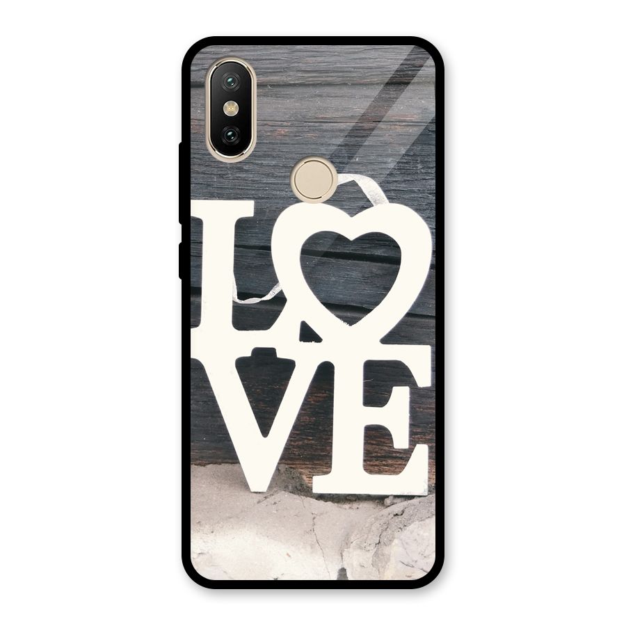 Wood Love Lock Glass Back Case for Redmi A2
