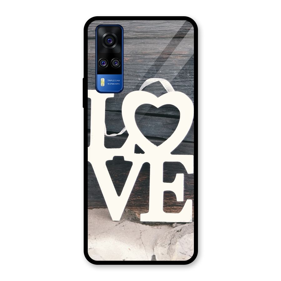 Wood Love Lock Glass Back Case for Vivo Y31