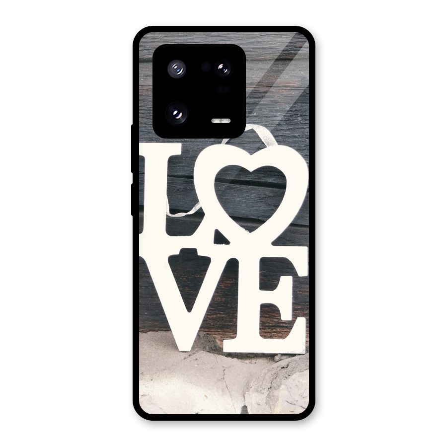 Wood Love Lock Glass Back Case for Xiaomi 13 Pro