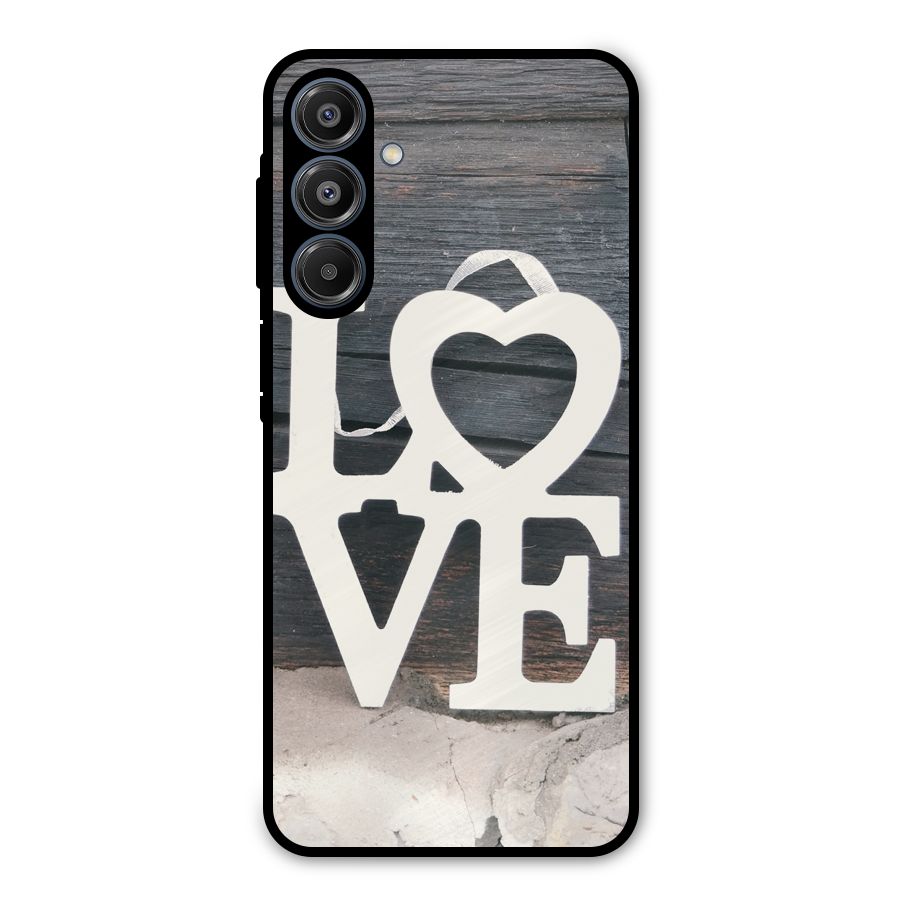 Wood Love Lock Metal Back Case for Galaxy A16 5G