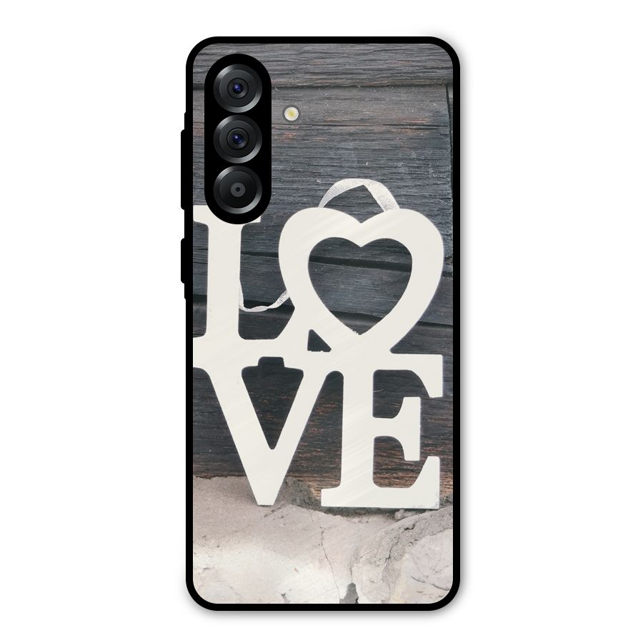 Wood Love Lock Metal Back Case for Galaxy A56