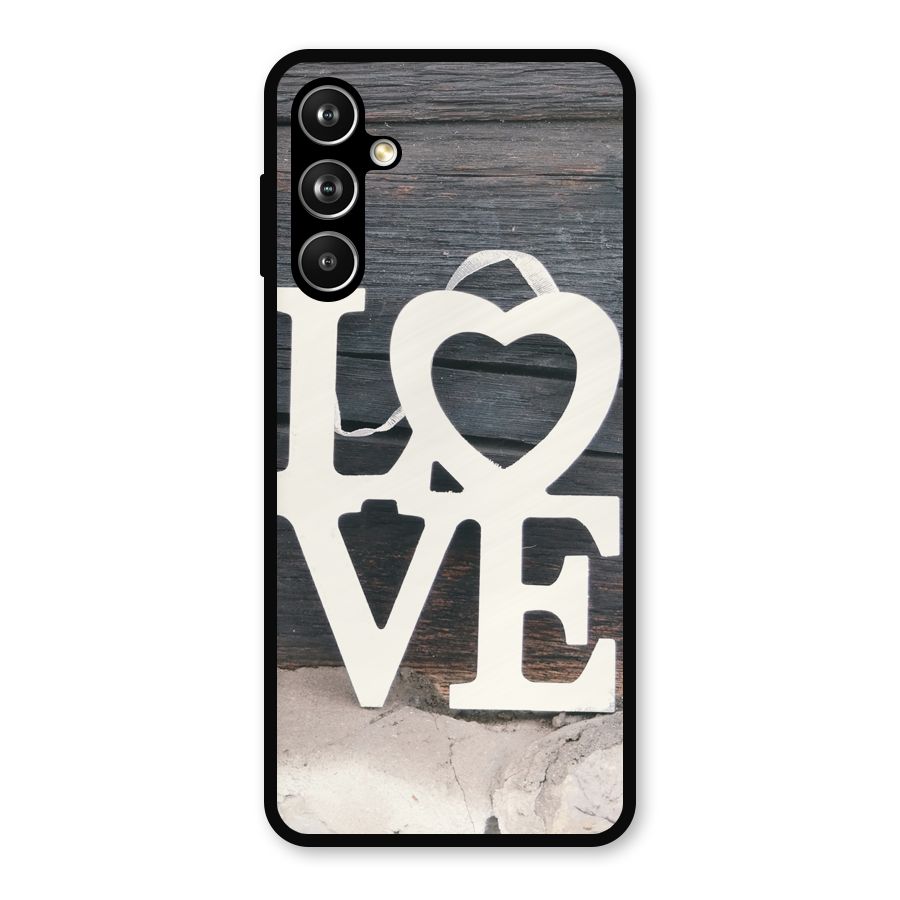 Wood Love Lock Metal Back Case for Galaxy F54