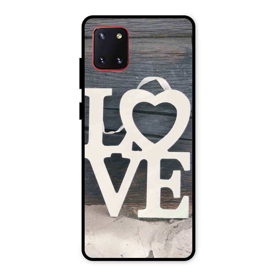 Wood Love Lock Metal Back Case for Galaxy Note 10 Lite