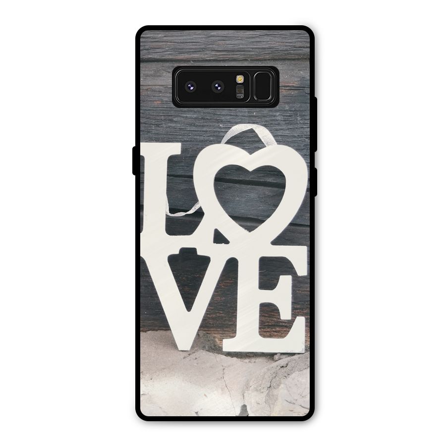 Wood Love Lock Metal Back Case for Galaxy Note 8