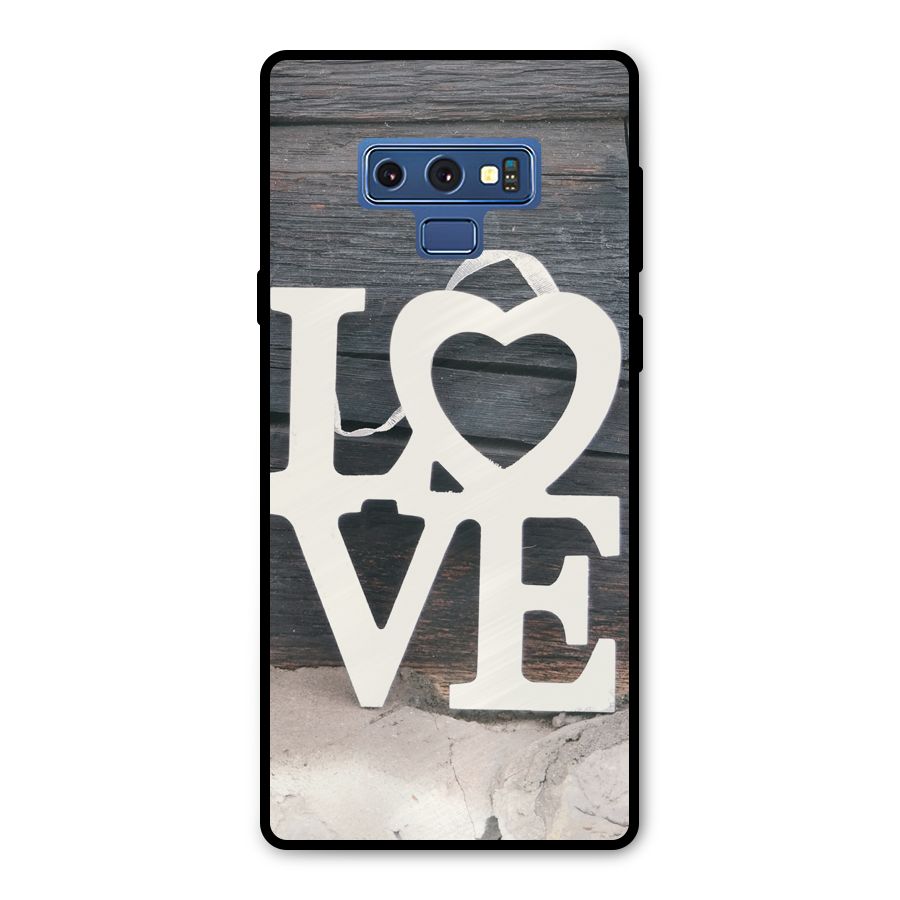 Wood Love Lock Metal Back Case for Galaxy Note 9