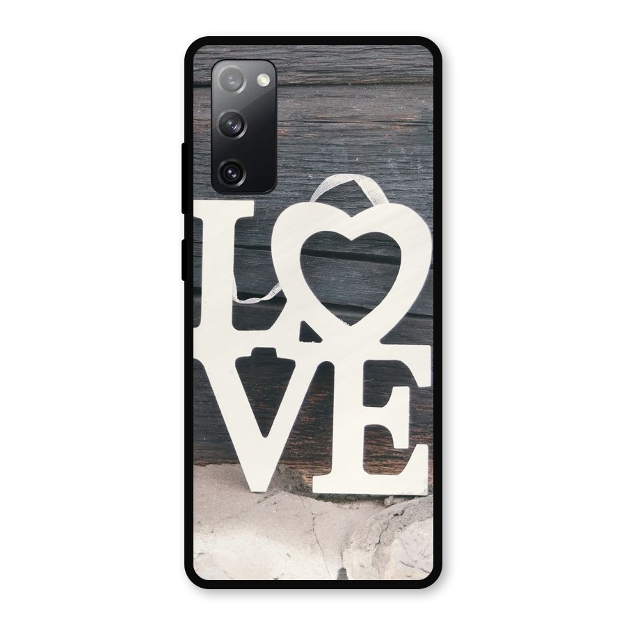 Wood Love Lock Metal Back Case for Galaxy S20 FE