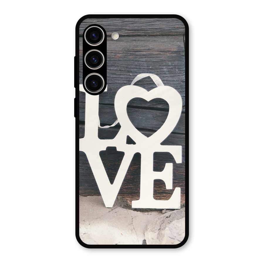 Wood Love Lock Metal Back Case for Galaxy S23 Plus