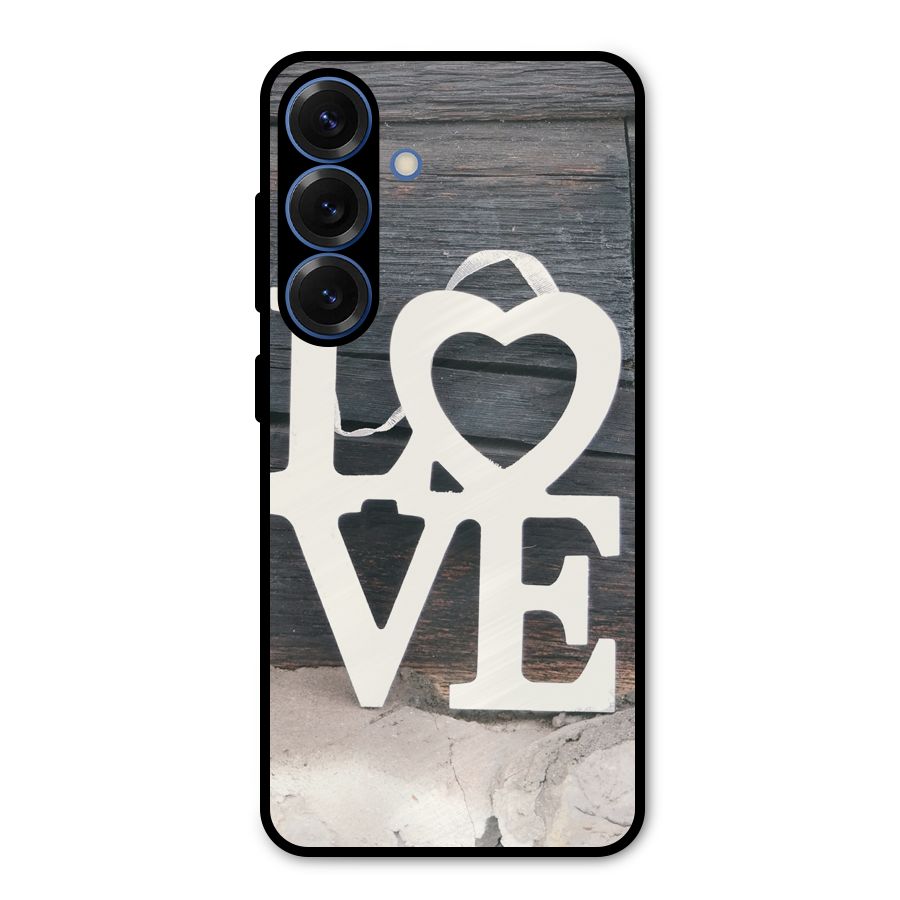 Wood Love Lock Metal Back Case for Galaxy S25