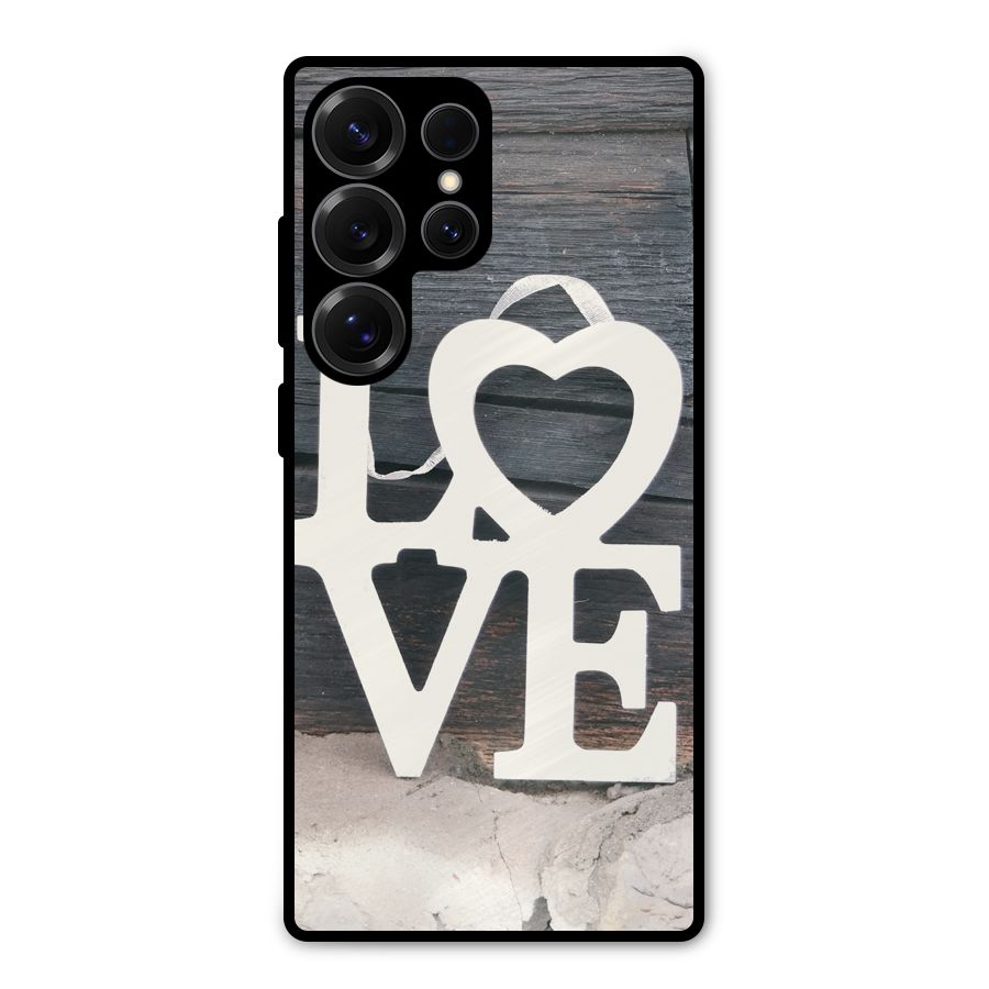 Wood Love Lock Metal Back Case for Galaxy S25 Ultra