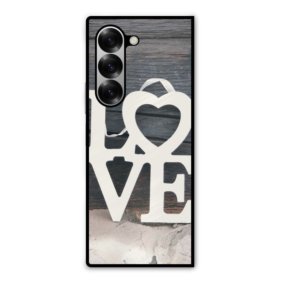 Wood Love Lock Metal Back Case for Galaxy Z Fold6