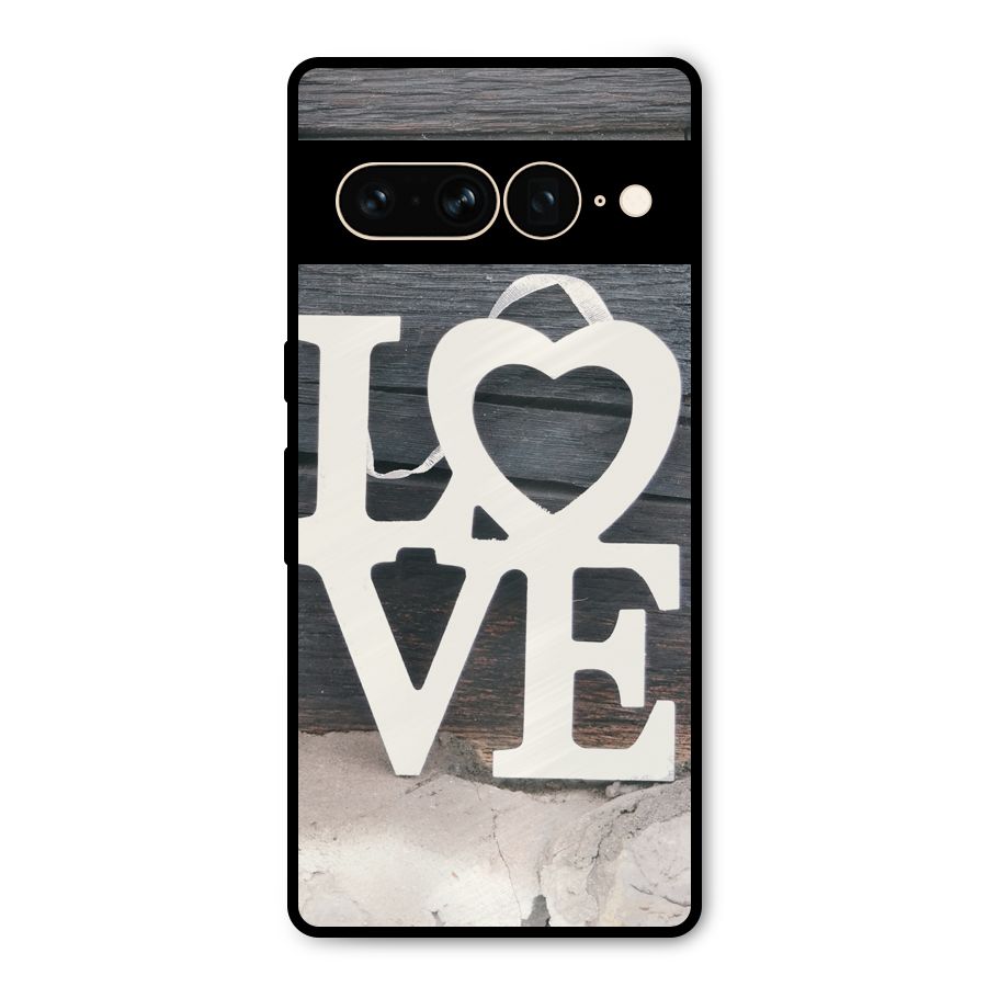 Wood Love Lock Metal Back Case for Google Pixel 7 Pro