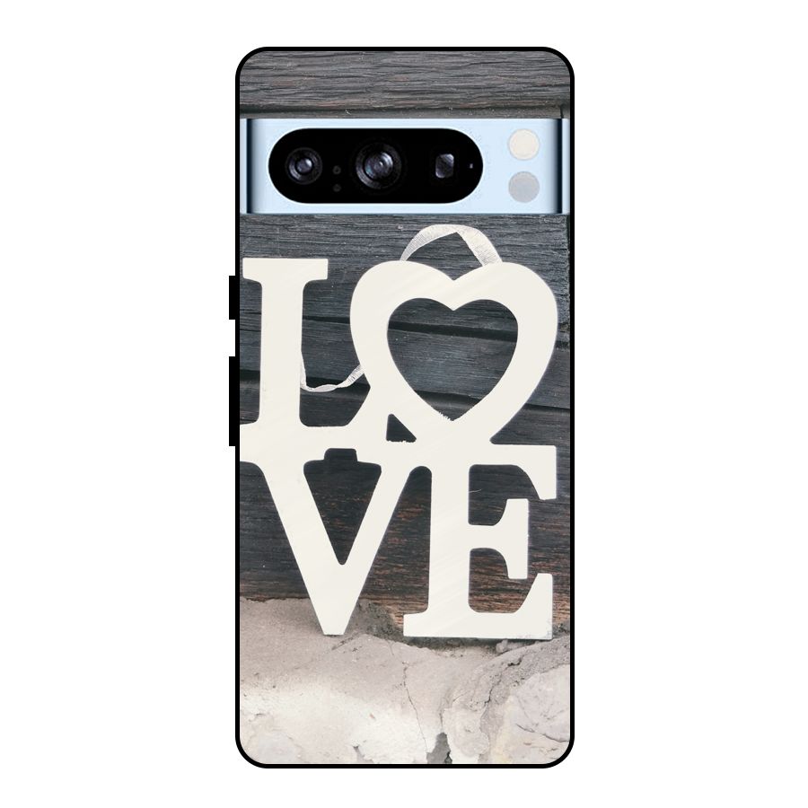 Wood Love Lock Metal Back Case for Google Pixel 8 Pro