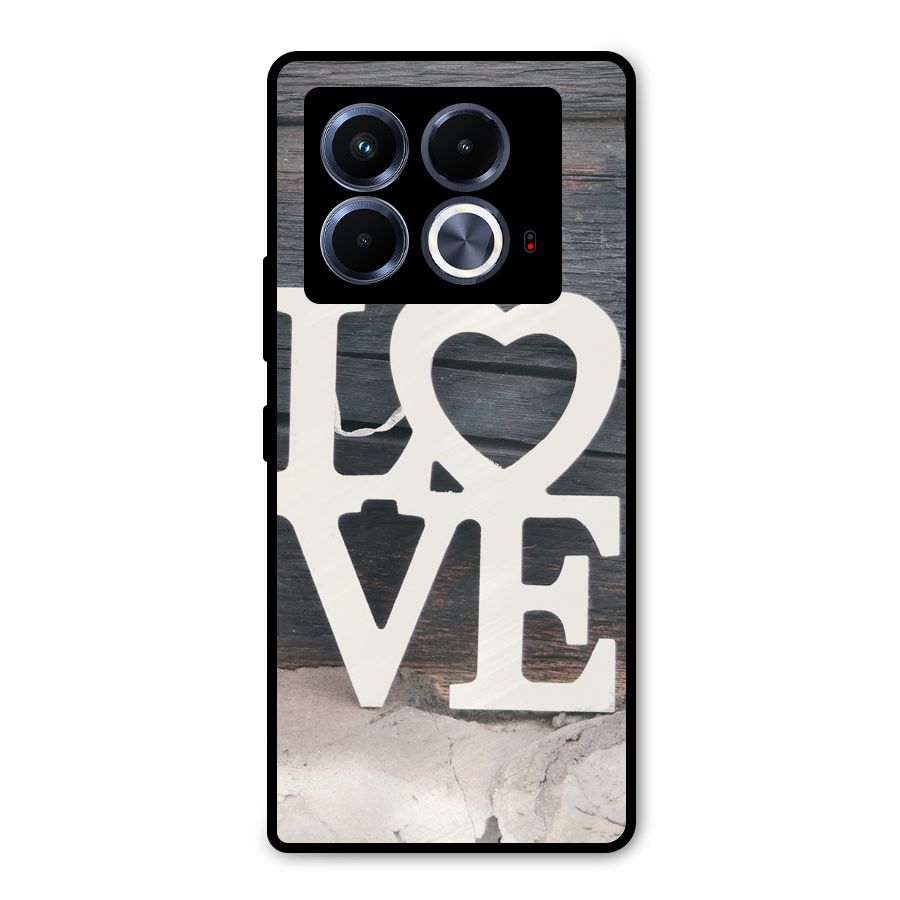 Wood Love Lock Metal Back Case for Infinix Note 40 5G