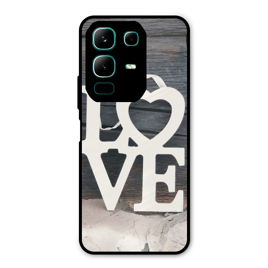 Wood Love Lock Metal Back Case for Infinix Note 50x