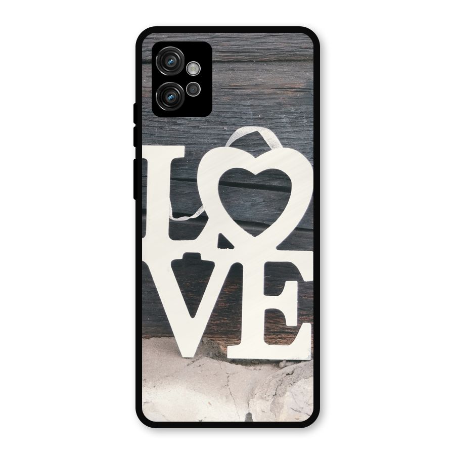 Wood Love Lock Metal Back Case for Moto G32