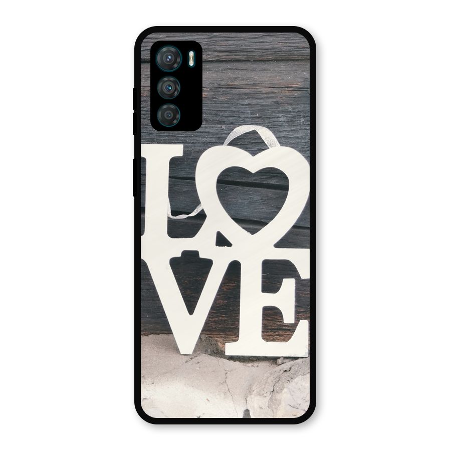 Wood Love Lock Metal Back Case for Moto G42