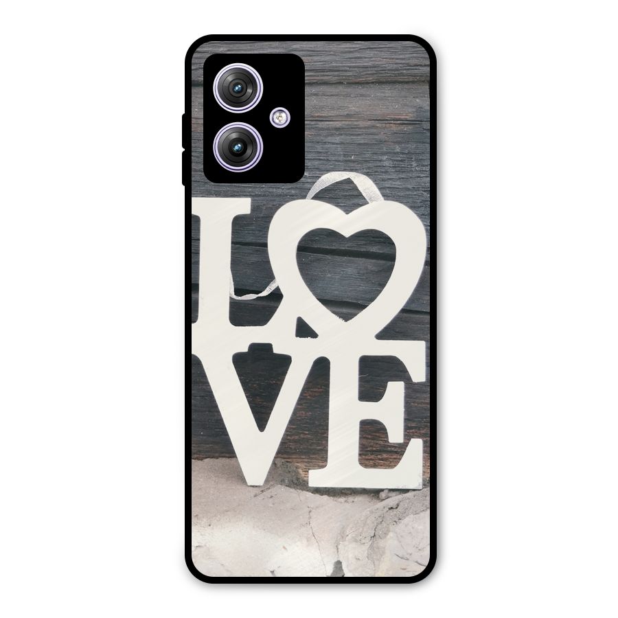 Wood Love Lock Metal Back Case for Moto G64