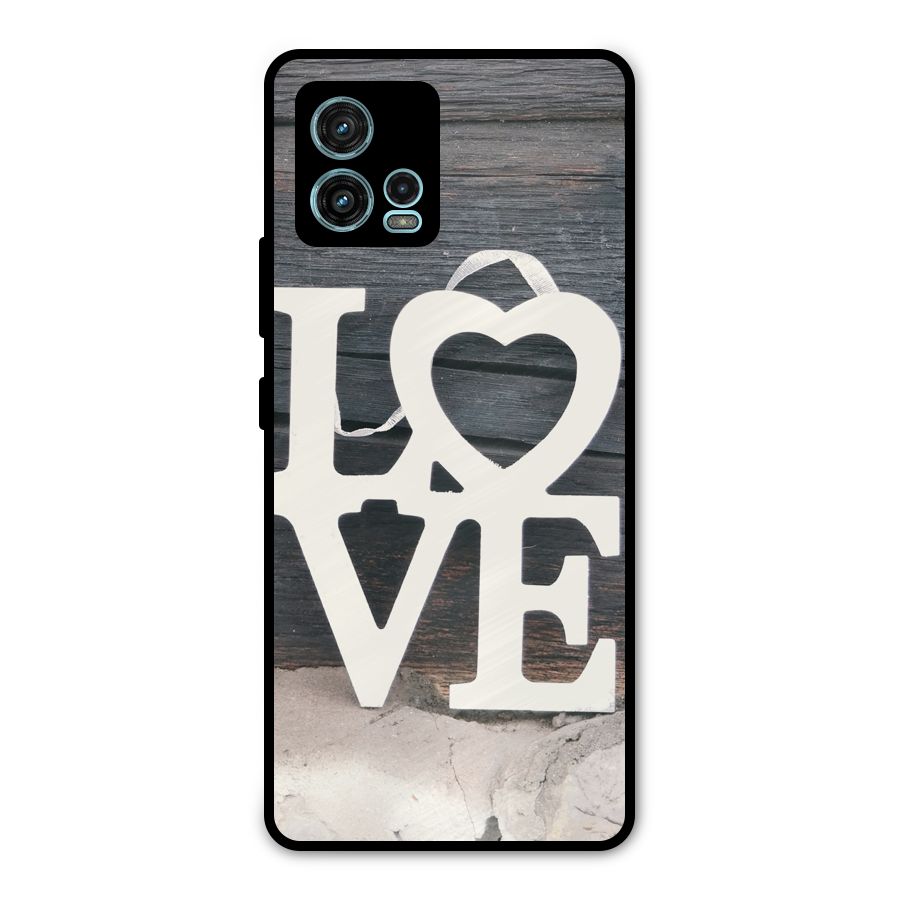 Wood Love Lock Metal Back Case for Moto G72