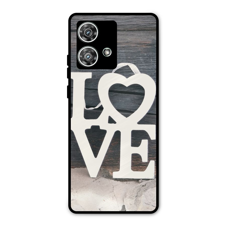 Wood Love Lock Metal Back Case for Motorola Edge 40 Neo
