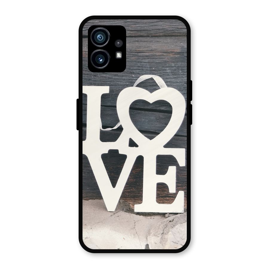 Wood Love Lock Metal Back Case for Nothing Phone 1