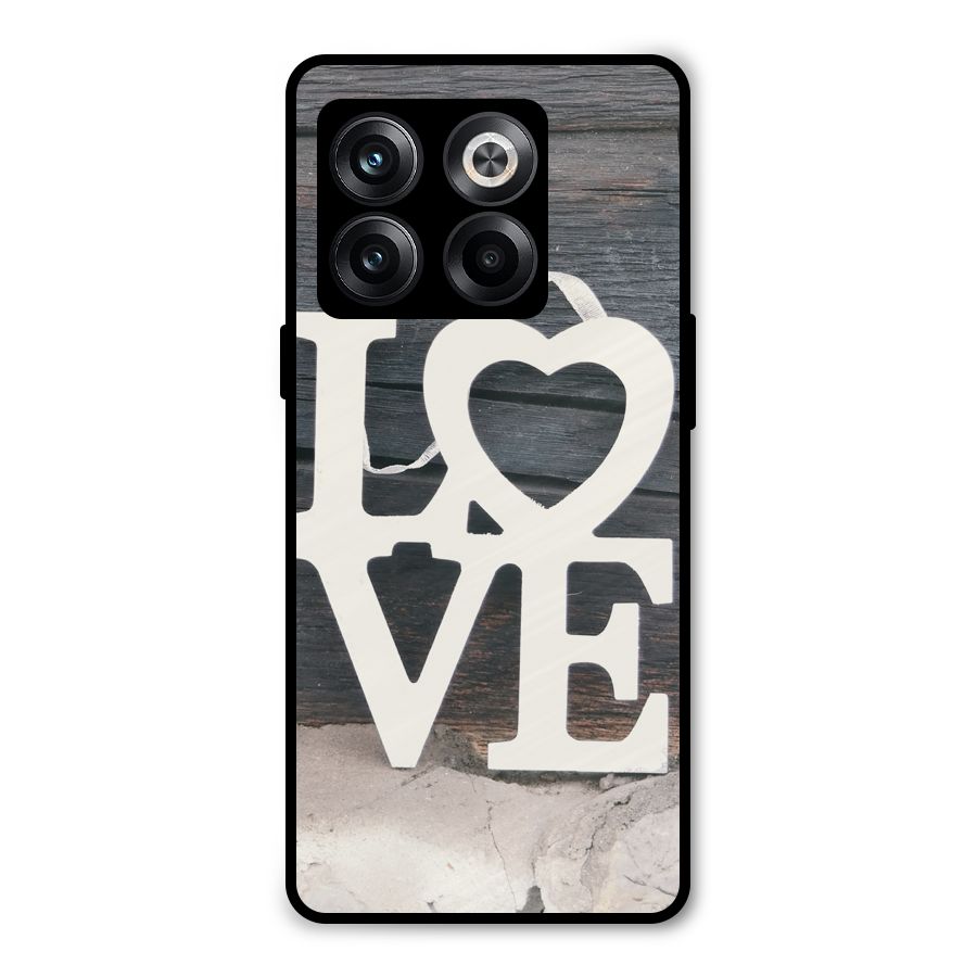 Wood Love Lock Metal Back Case for OnePlus 10T