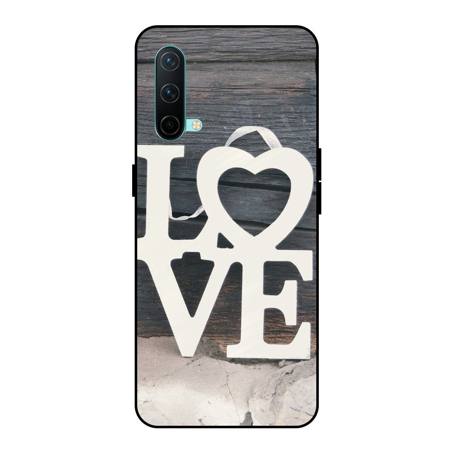 Wood Love Lock Metal Back Case for OnePlus Nord CE 5G