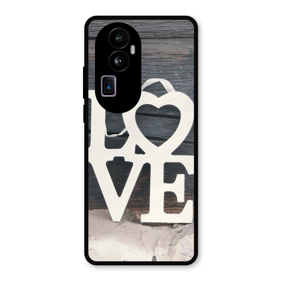 Wood Love Lock Metal Back Case for Oppo Reno10 Pro Plus