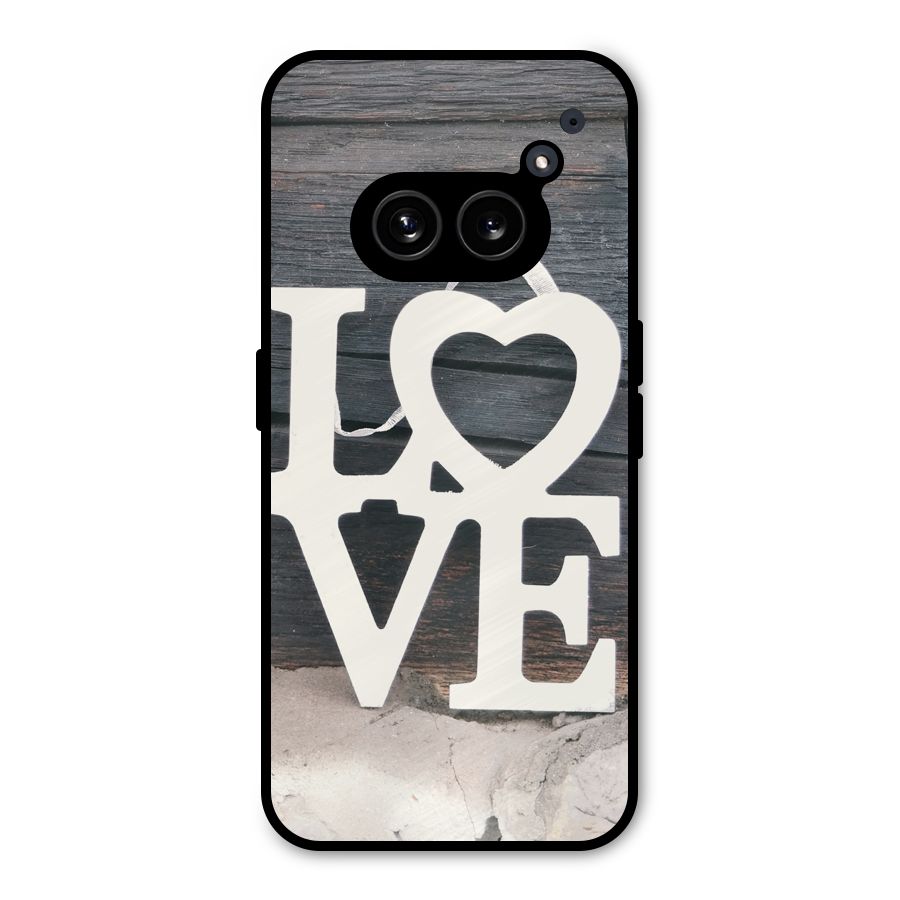 Wood Love Lock Metal Back Case for Nothing Phone 2a