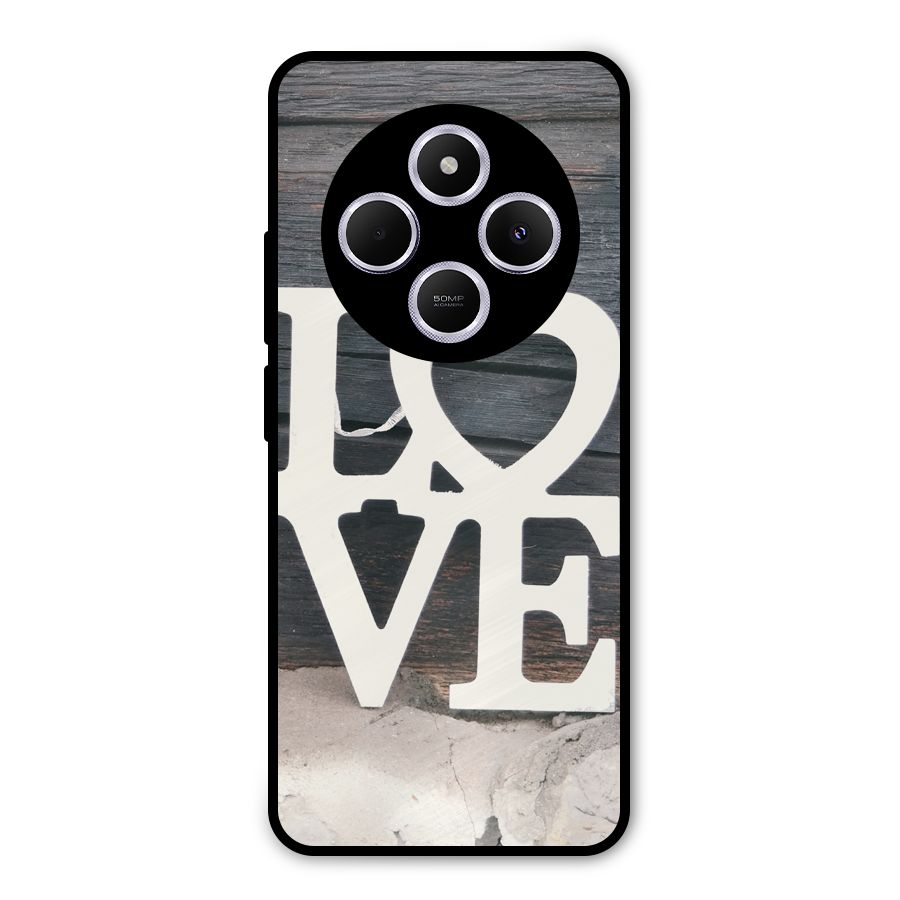 Wood Love Lock Metal Back Case for Poco C75 5G