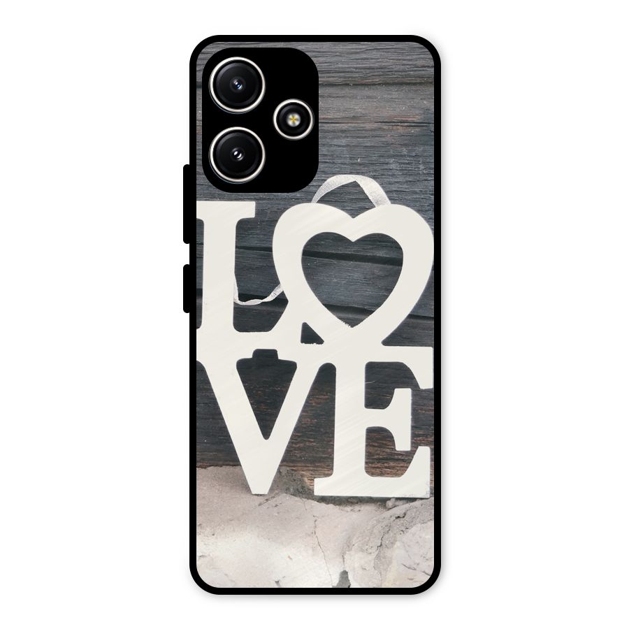 Wood Love Lock Metal Back Case for Poco M6 Pro
