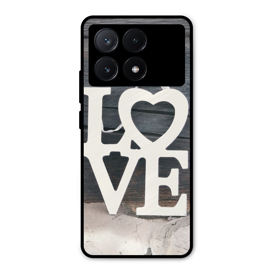 Wood Love Lock Metal Back Case for Poco X6 Pro
