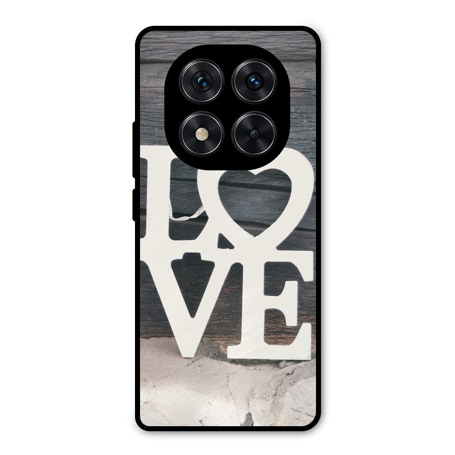 Wood Love Lock Metal Back Case for Poco X7