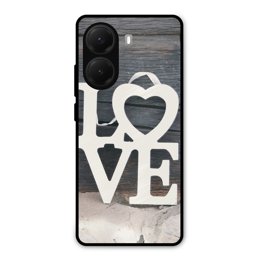 Wood Love Lock Metal Back Case for Poco X7 Pro