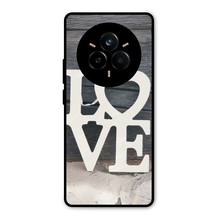 Wood Love Lock Metal Back Case for Realme 14 Pro