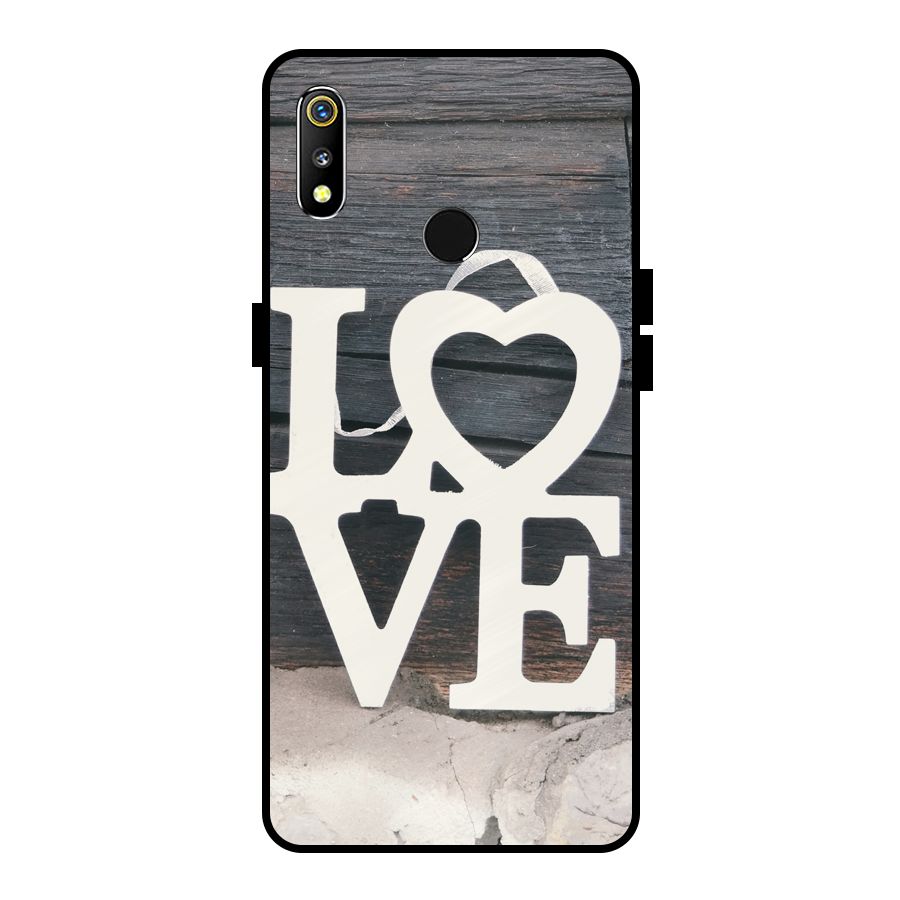 Wood Love Lock Metal Back Case for Realme 3i