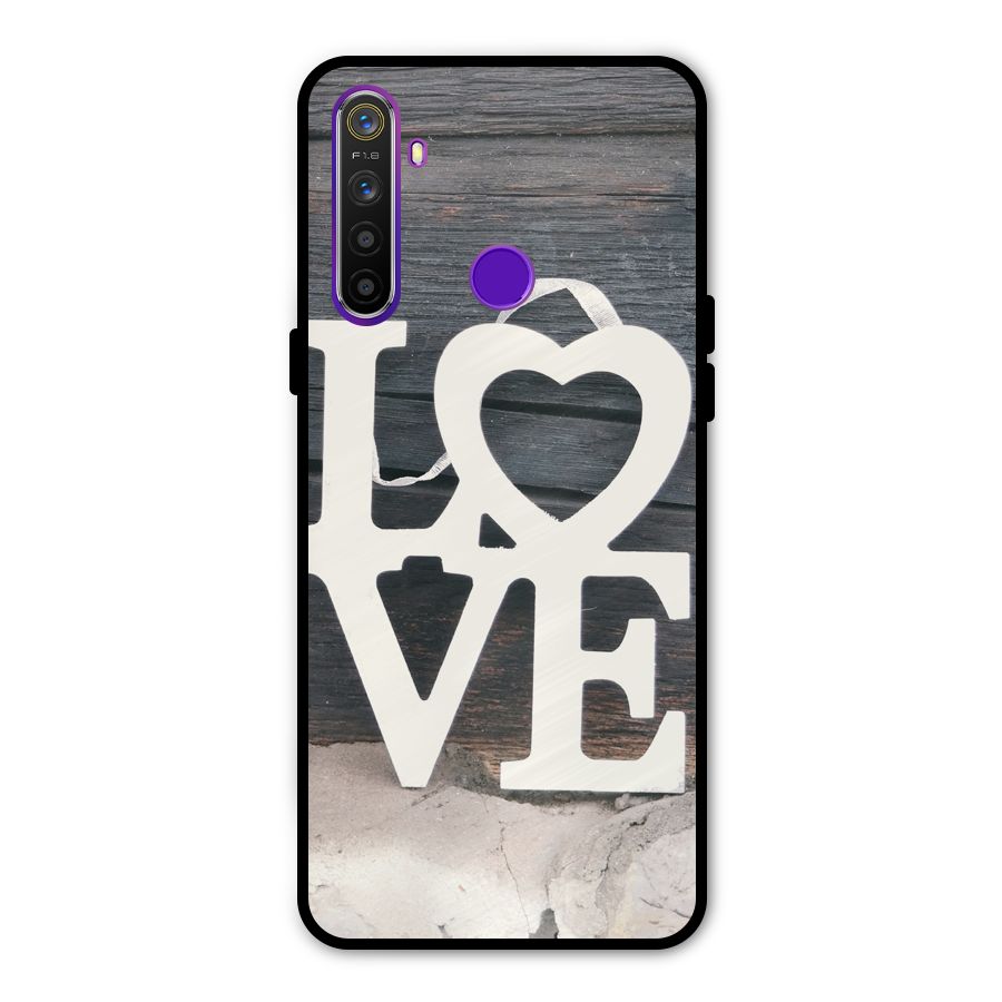 Wood Love Lock Metal Back Case for Realme 5i